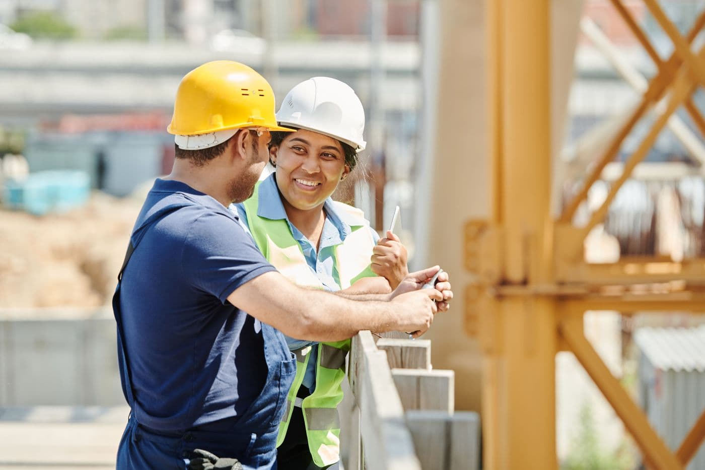 A construction firm website hero
