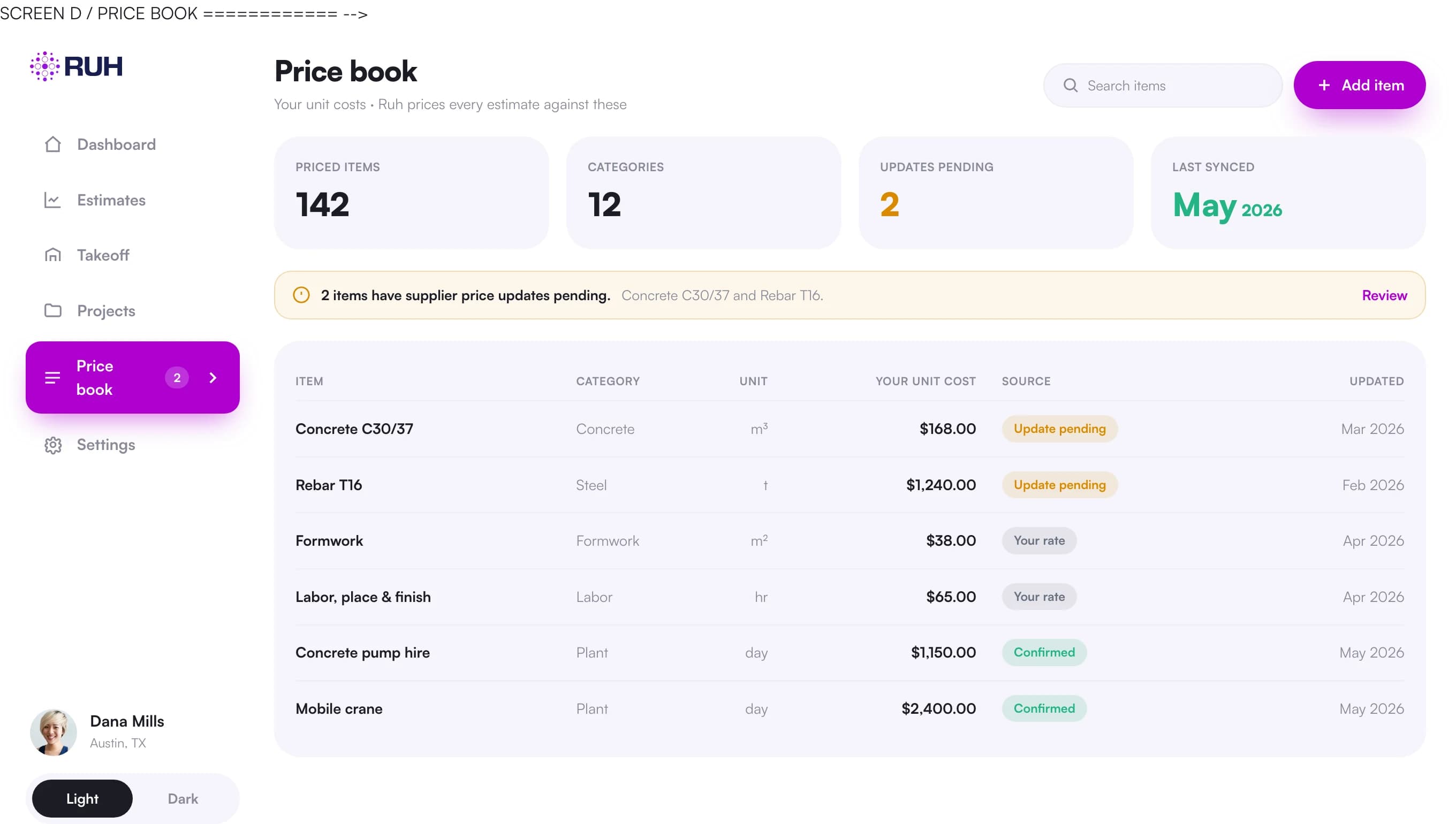 2 · Priced on your book