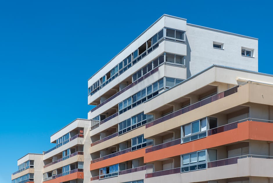 Modern multifamily residential buildings